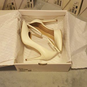 Aldo Staycey Women's Size 7.5 White Leather Stiletto Pumps